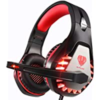 Pacrate PC Auriculares Gaming con Microfono para PS4 Xbox One- Switch- Mac- Cascos Gaming con Bass Surround y…